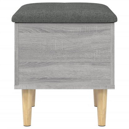 Panca Portaoggetti Grigio Sonoma 42x42x46 cm Legno Multistrato - homemem39