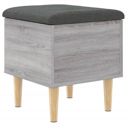Panca Portaoggetti Grigio Sonoma 42x42x46 cm Legno Multistrato - homemem39