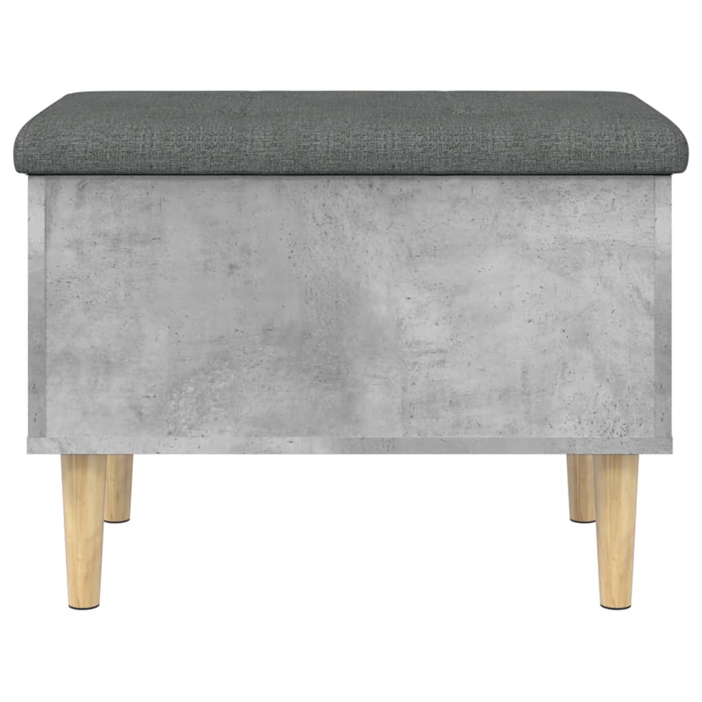 Panca Portaoggetti Grigio Cemento 62x42x46 cm Legno Multistrato - homemem39
