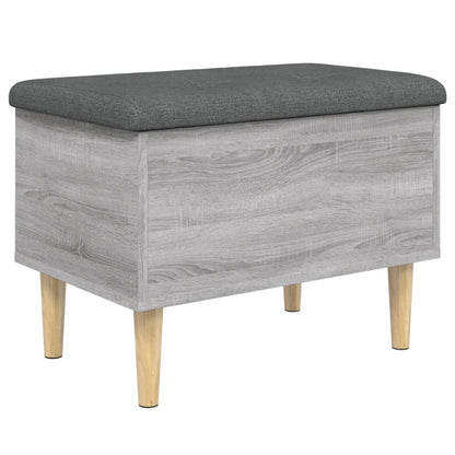 Panca Portaoggetti Grigio Sonoma 62x42x46 cm Legno Multistrato - homemem39