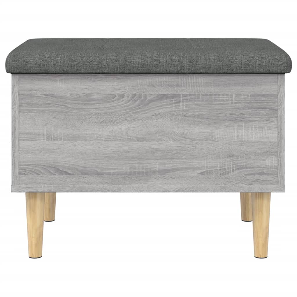 Panca Portaoggetti Grigio Sonoma 62x42x46 cm Legno Multistrato - homemem39