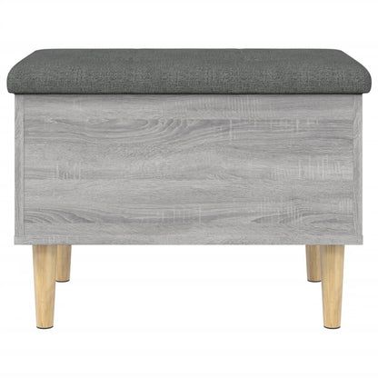 Panca Portaoggetti Grigio Sonoma 62x42x46 cm Legno Multistrato - homemem39
