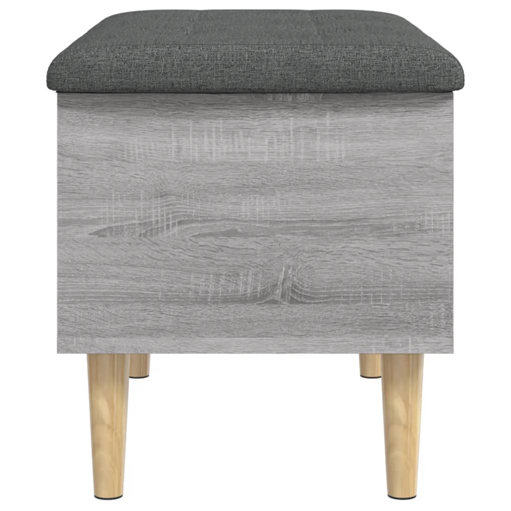 Panca Portaoggetti Grigio Sonoma 62x42x46 cm Legno Multistrato - homemem39