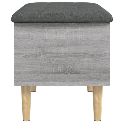 Panca Portaoggetti Grigio Sonoma 62x42x46 cm Legno Multistrato - homemem39