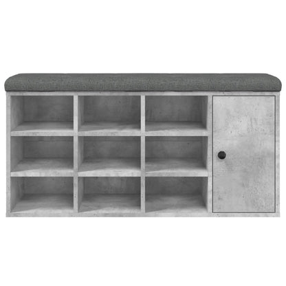 Panca Porta Scarpe Grigio Cemento 102x32x50cm Legno Multistrato | homemem39