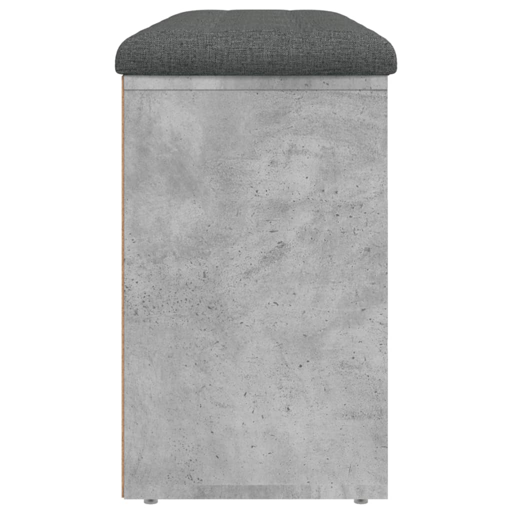 Panca Porta Scarpe Grigio Cemento 102x32x50cm Legno Multistrato | homemem39