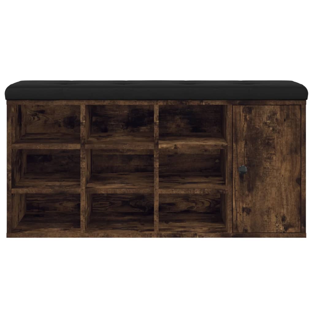 Panca Porta Scarpe Rovere Fumo 102x32x50 cm Legno Multistrato - homemem39