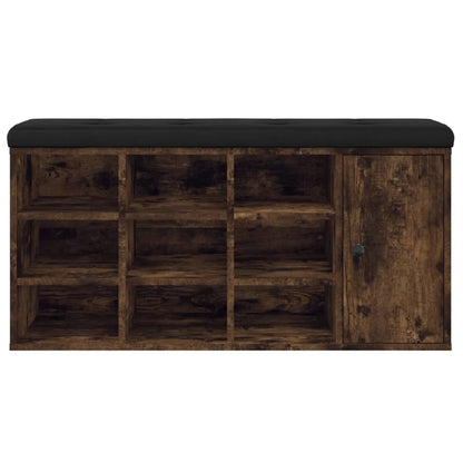 Panca Porta Scarpe Rovere Fumo 102x32x50 cm Legno Multistrato - homemem39