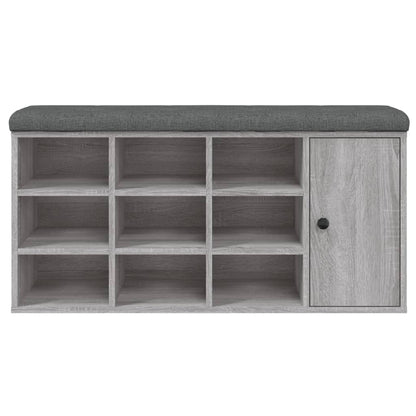 Panca Porta Scarpe Grigio Sonoma 102x32x50 cm Legno Multistrato | homemem39