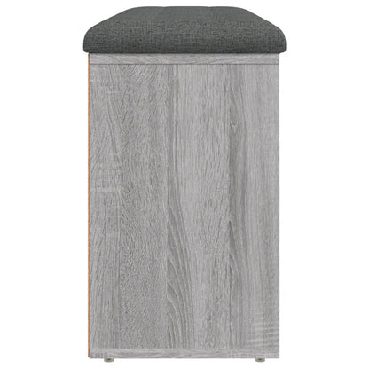 Panca Porta Scarpe Grigio Sonoma 102x32x50 cm Legno Multistrato | homemem39
