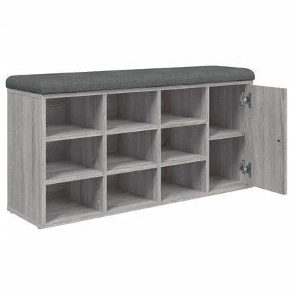 Panca Porta Scarpe Grigio Sonoma 102x32x50 cm Legno Multistrato | homemem39