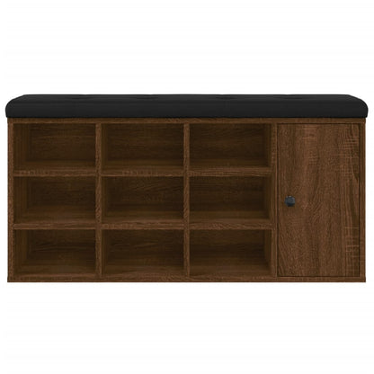 Panca Porta Scarpe Rovere Marrone 102x32x50cm Legno Multistrato - homemem39