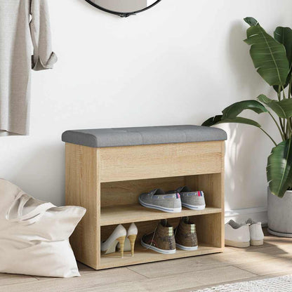 Panca Porta Scarpe Rovere Sonoma 62x32x50 cm Legno Multistrato | homemem39