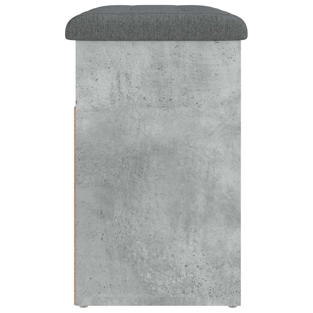 Panca Porta Scarpe Grigio Cemento 62x32x50cm Legno Multistrato | homemem39