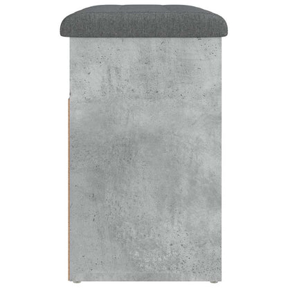 Panca Porta Scarpe Grigio Cemento 62x32x50cm Legno Multistrato | homemem39