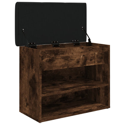 Panca Porta Scarpe Rovere Fumo 62x32x50 cm Legno Multistrato | homemem39