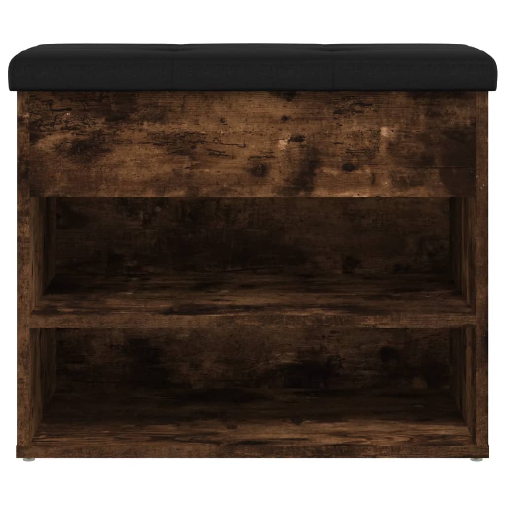 Panca Porta Scarpe Rovere Fumo 62x32x50 cm Legno Multistrato | homemem39