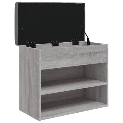 Panca Porta Scarpe Grigio Sonoma 62x32x50 cm Legno Multistrato | homemem39