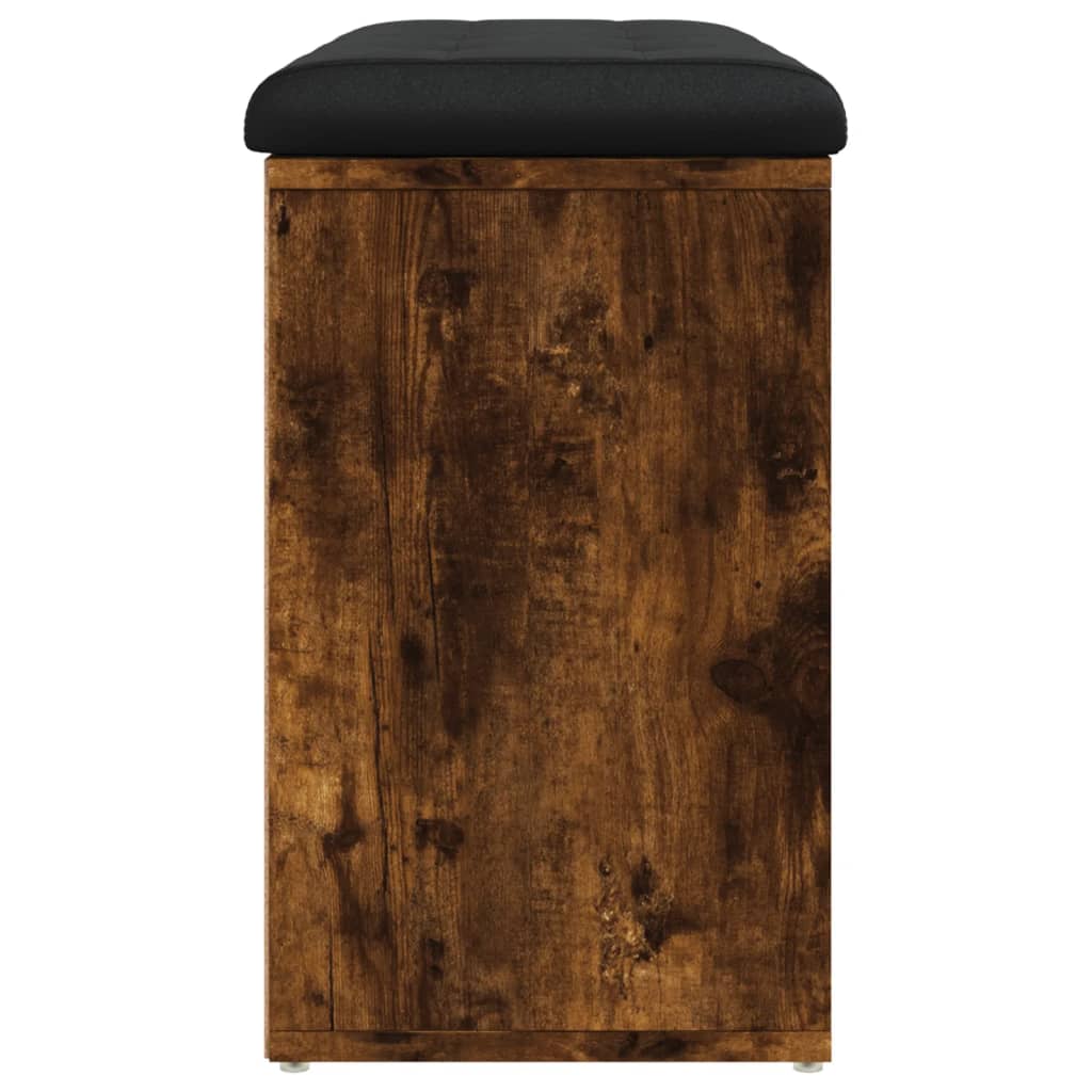 Panca Porta Scarpe Rovere Fumo 82x32x50 cm Legno Multistrato | homemem39