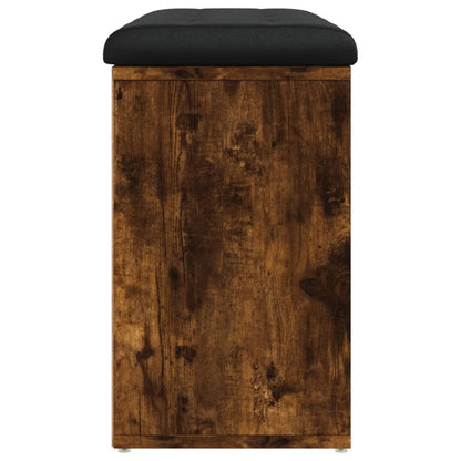Panca Porta Scarpe Rovere Fumo 82x32x50 cm Legno Multistrato | homemem39