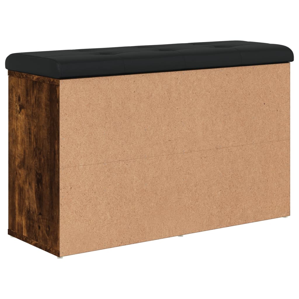 Panca Porta Scarpe Rovere Fumo 82x32x50 cm Legno Multistrato | homemem39