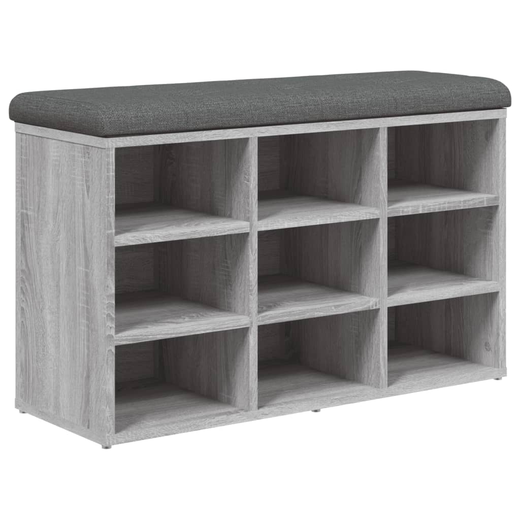 Panca Porta Scarpe Grigio Sonoma 82x32x50 cm Legno Multistrato | homemem39