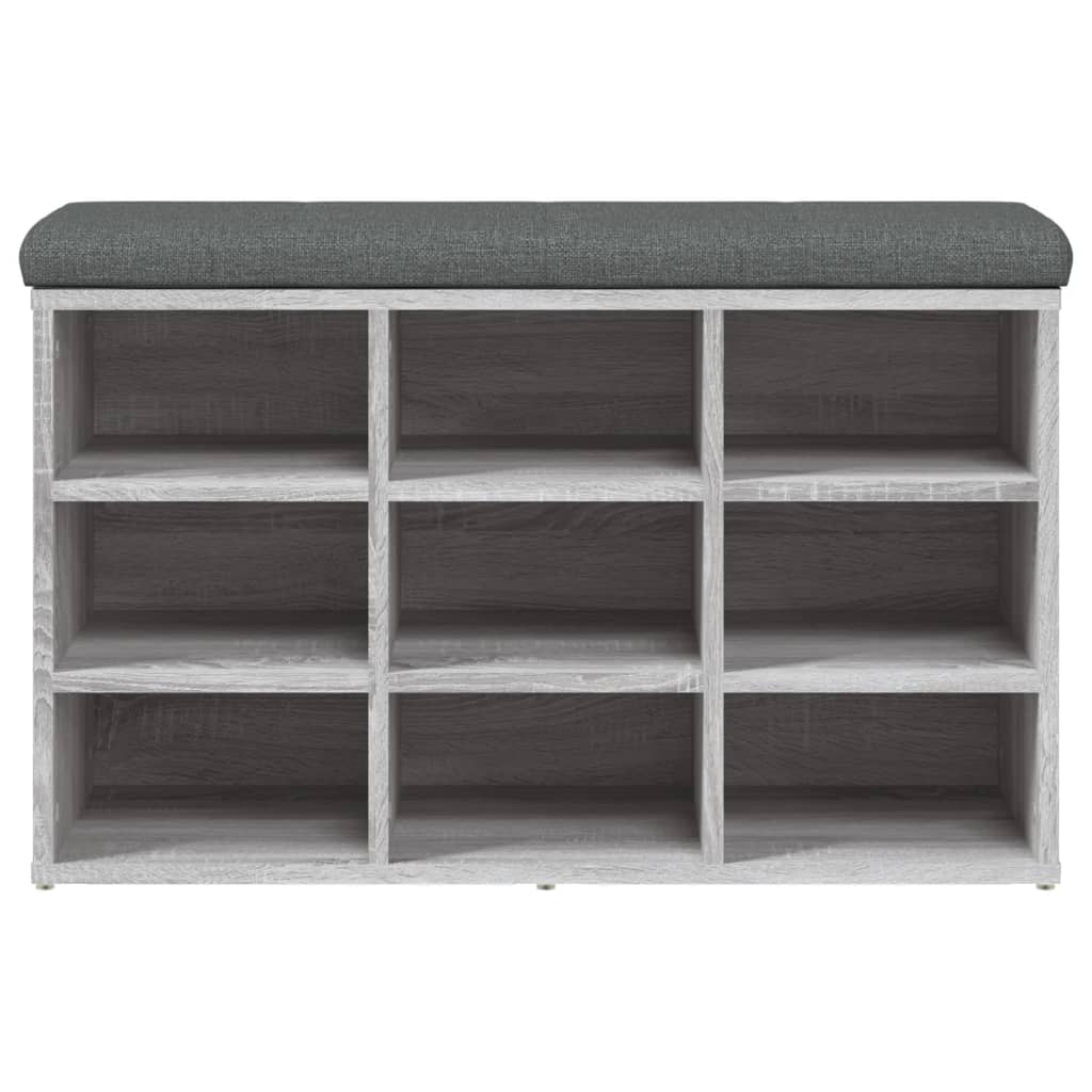 Panca Porta Scarpe Grigio Sonoma 82x32x50 cm Legno Multistrato | homemem39