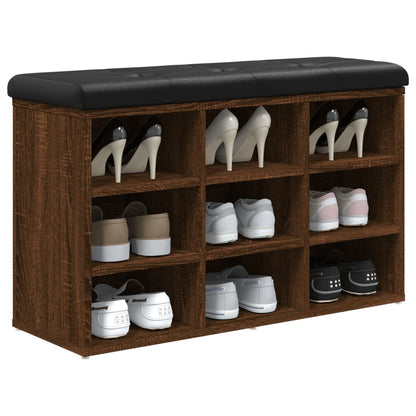 Panca Porta Scarpe Rovere Marrone 82x32x50cm Legno Multistrato | homemem39