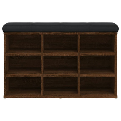 Panca Porta Scarpe Rovere Marrone 82x32x50cm Legno Multistrato | homemem39