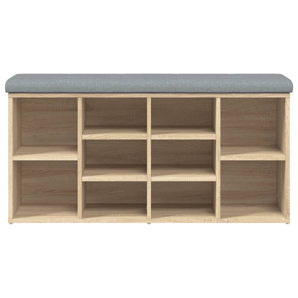 Panca Porta Scarpe Rovere Sonoma 102x32x50 cm Legno Multistrato