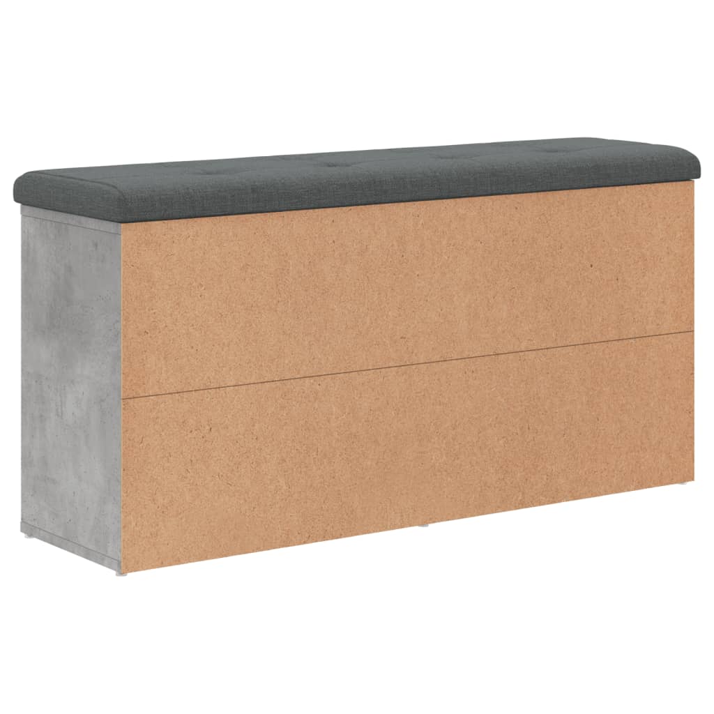 Panca Porta Scarpe Grigio Cemento 102x32x50cm Legno Multistrato | homemem39