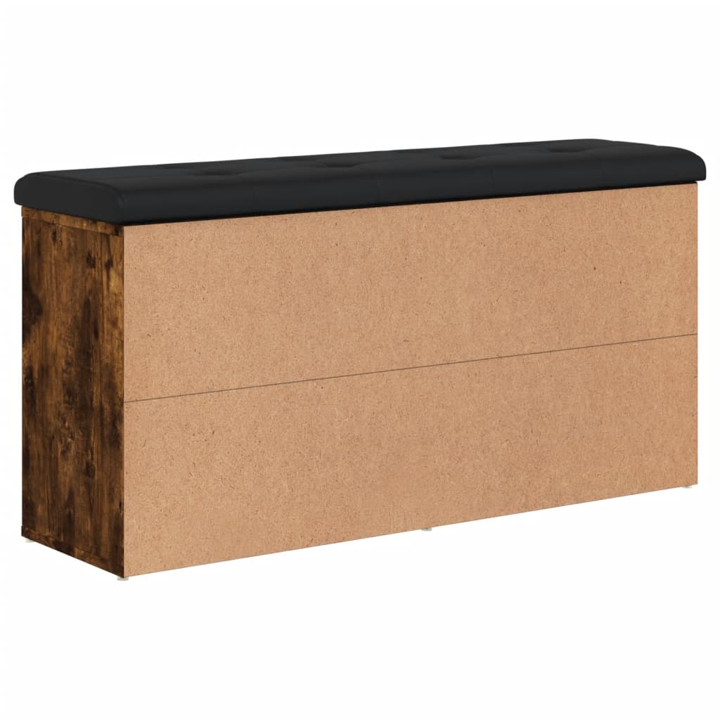 Panca Porta Scarpe Rovere Fumo 102x32x50 cm Legno Multistrato | homemem39