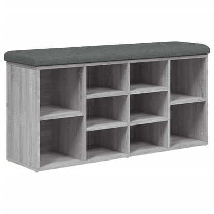 Panca Porta Scarpe Grigio Sonoma 102x32x50 cm Legno Multistrato | homemem39