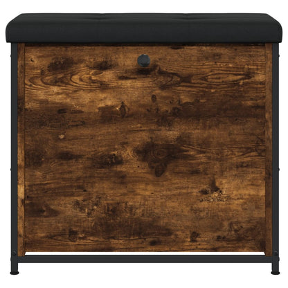 Panca Portascarpe Cassetto Ribaltabile Rovere Fumo 62x32x56cm - homemem39