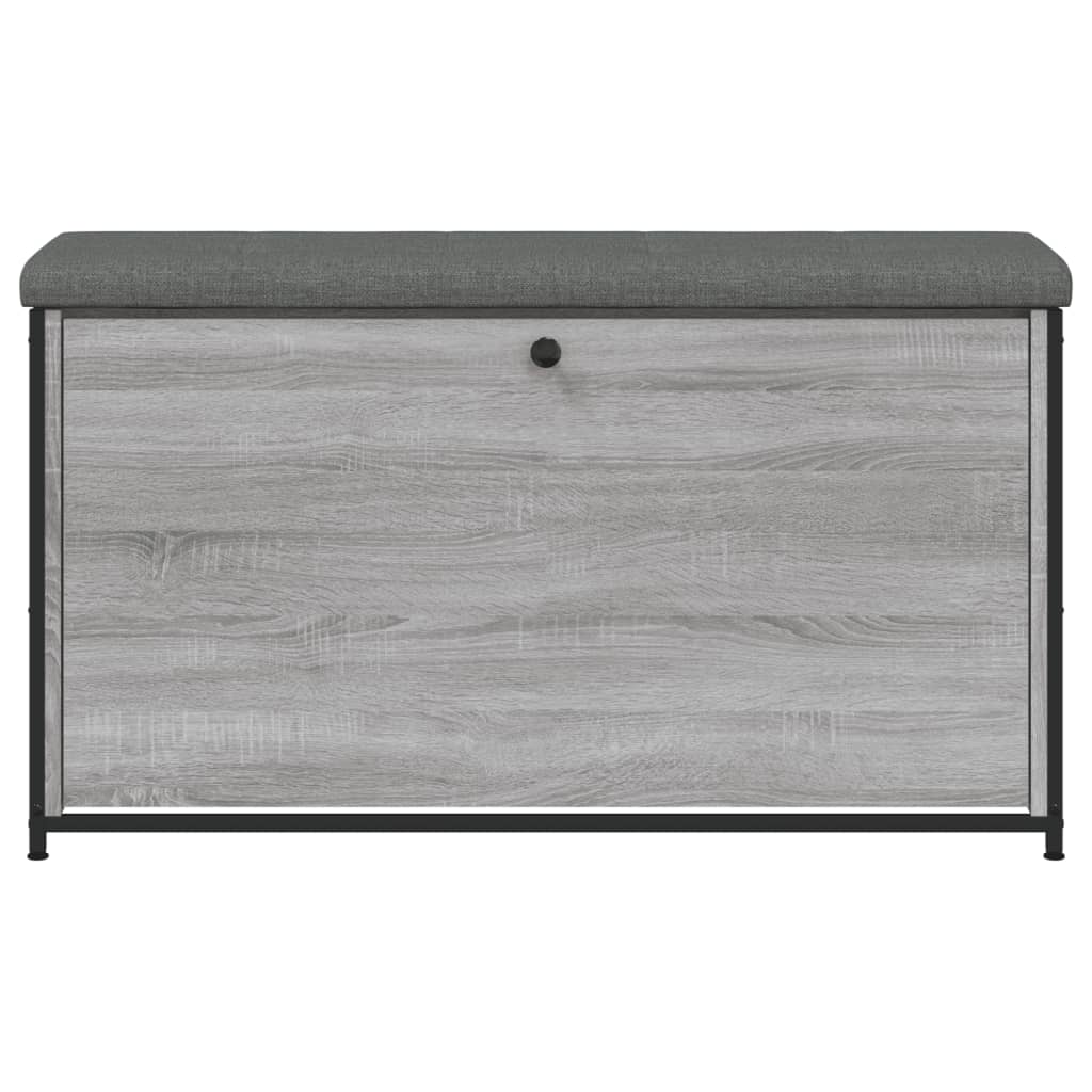 Panca Portascarpe Cassetto Ribaltabile Grigio Sonoma 102x32x56 - homemem39