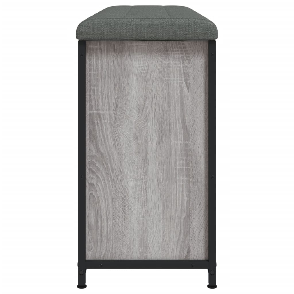 Panca Portascarpe Cassetto Ribaltabile Grigio Sonoma 102x32x56 - homemem39