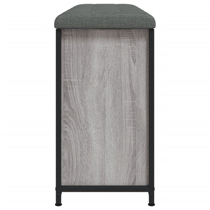 Panca Portascarpe Cassetto Ribaltabile Grigio Sonoma 102x32x56 - homemem39