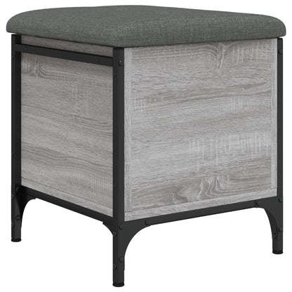 Panca Portaoggetti Grigio Sonoma 42x42x45 cm Legno Multistrato - homemem39