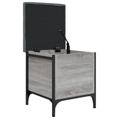 Panca Portaoggetti Grigio Sonoma 42x42x45 cm Legno Multistrato - homemem39