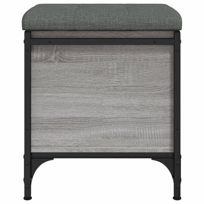 Panca Portaoggetti Grigio Sonoma 42x42x45 cm Legno Multistrato - homemem39