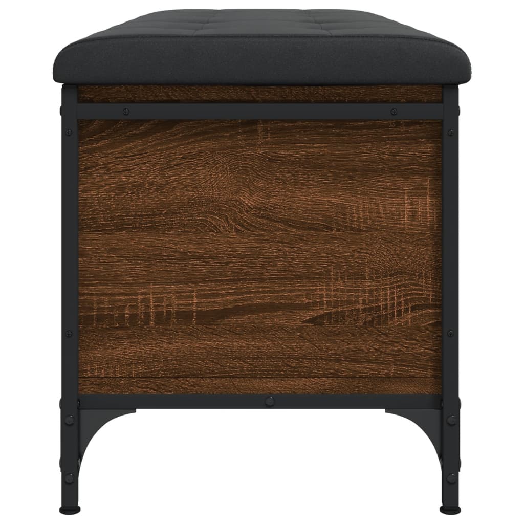 Panca Portaoggetti Rovere Marrone 102x42x45cm Legno Multistrato - homemem39