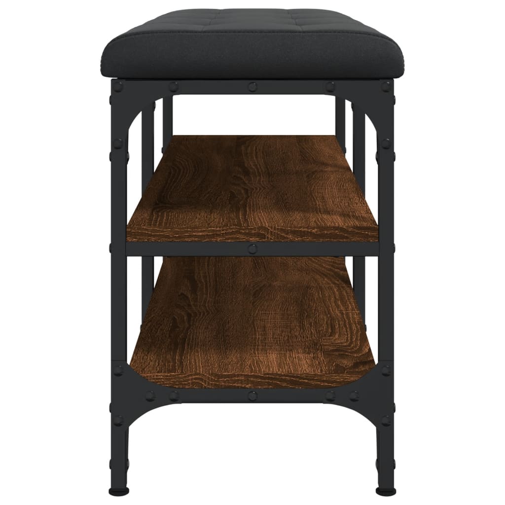 Panca Porta Scarpe Rovere Marrone 82x32x47cm Legno Multistrato - homemem39