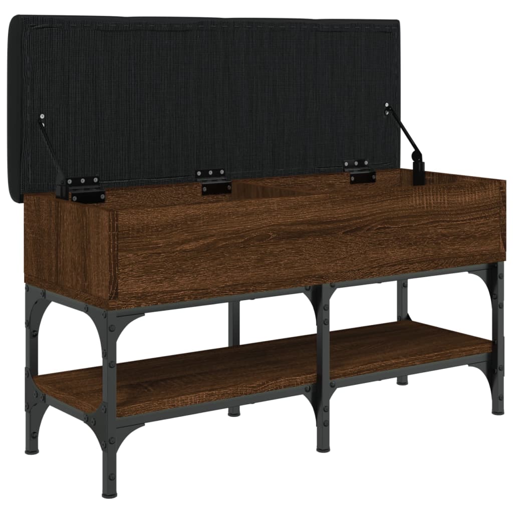 Panca per Scarpe Rovere Marrone 82x32x45 cm Legno Multistrato - homemem39