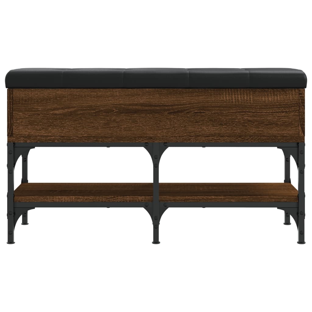Panca per Scarpe Rovere Marrone 82x32x45 cm Legno Multistrato - homemem39