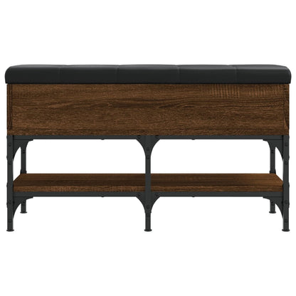 Panca per Scarpe Rovere Marrone 82x32x45 cm Legno Multistrato - homemem39