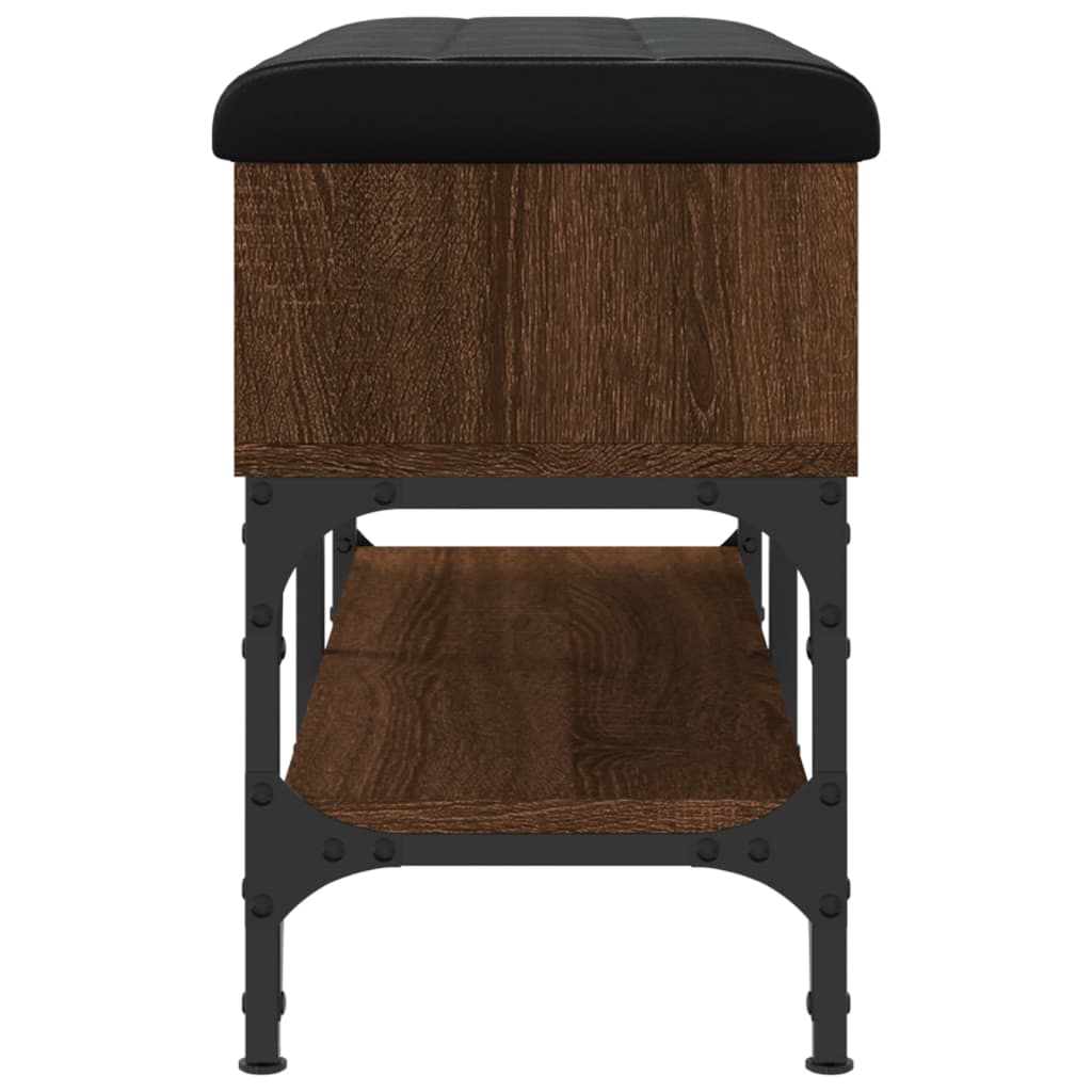 Panca per Scarpe Rovere Marrone 82x32x45 cm Legno Multistrato - homemem39