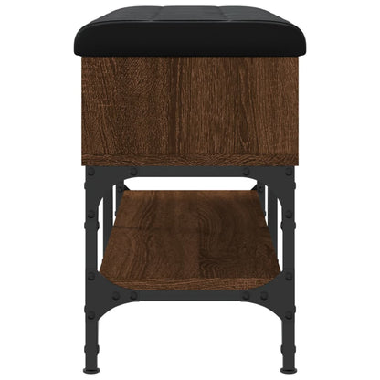 Panca per Scarpe Rovere Marrone 82x32x45 cm Legno Multistrato - homemem39