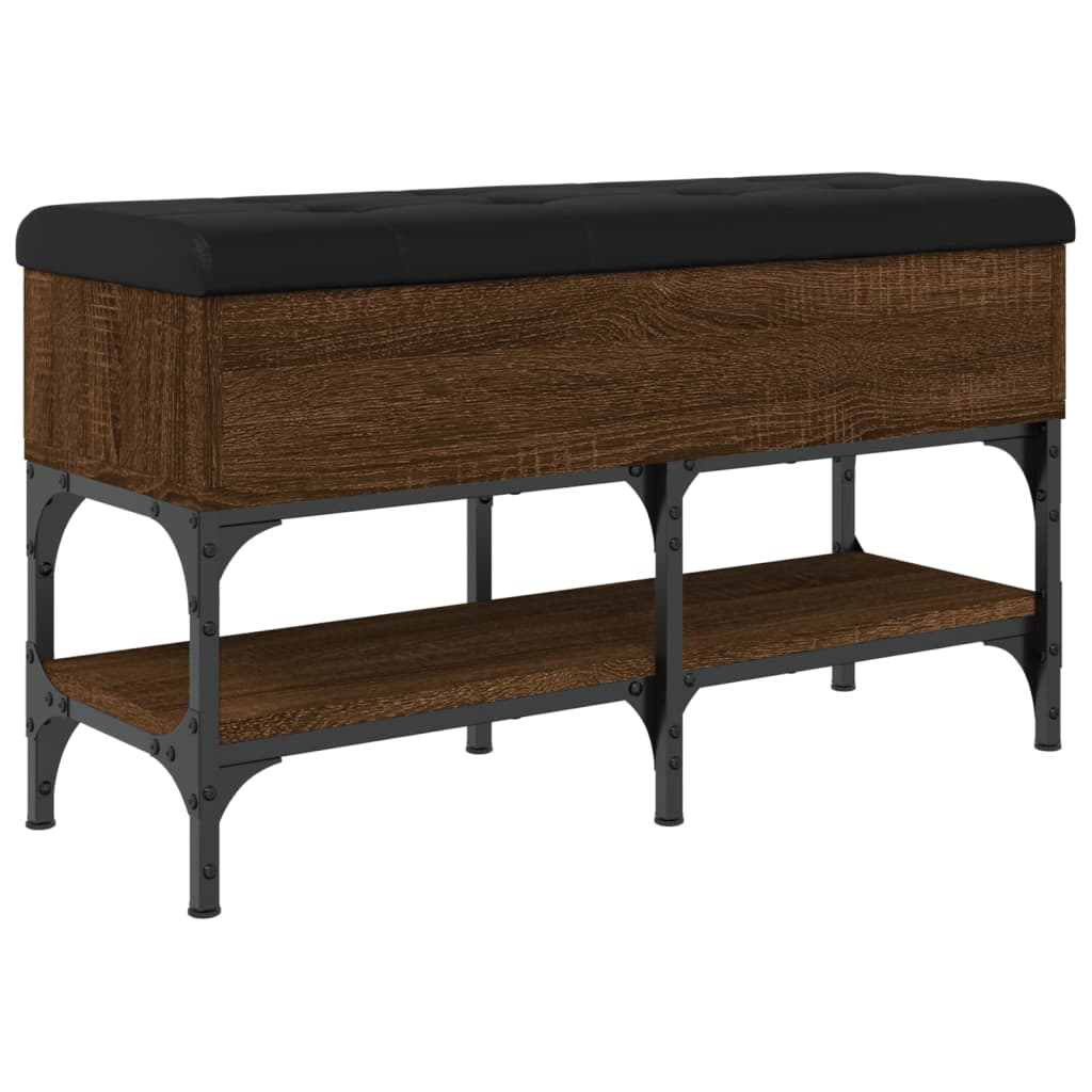 Panca per Scarpe Rovere Marrone 82x32x45 cm Legno Multistrato - homemem39