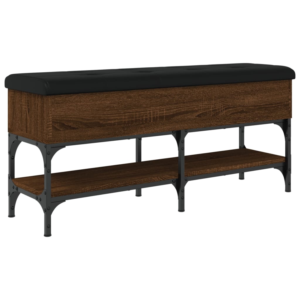 Panca Porta Scarpe Rovere Marrone 102x35x45cm Legno Multistrato - homemem39
