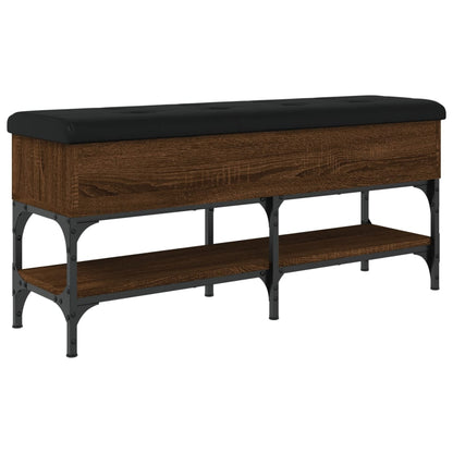 Panca Porta Scarpe Rovere Marrone 102x35x45cm Legno Multistrato - homemem39